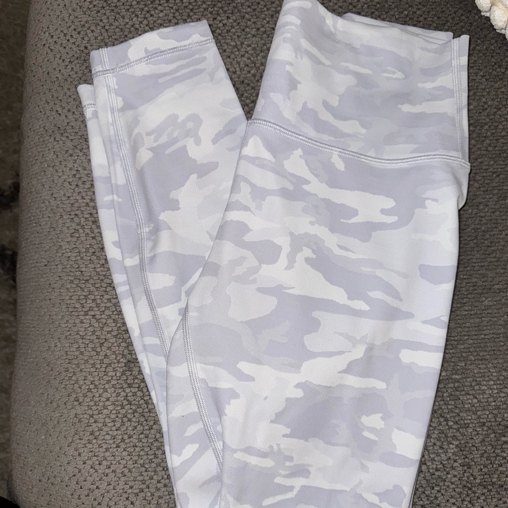 Lululemon Athletica White Camo Leggings